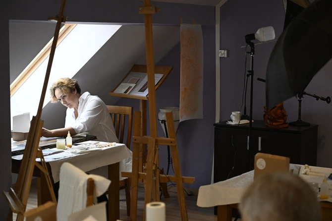 Warsztaty pisania ikon w Skrzatuszu