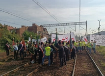 Region. Pracownicy PKP Cargo protestowali na torach