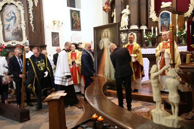 Płock. Obraz Jezusa Miłosiernego w kościele św. Jana Chrzciciela