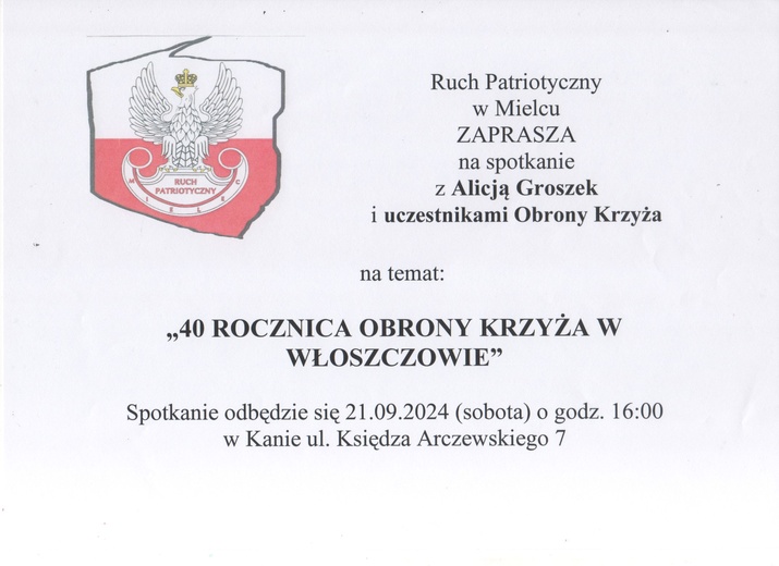 W Mielcu odbędzie się spotkanie z uczestnikami strajku szkolnego w obronie krzyża