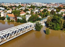 Odra w Opolu. Jeszcze przed szczytem fali