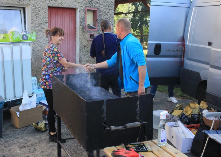 Pierwsza niedziela po powodzi w Chomiąży