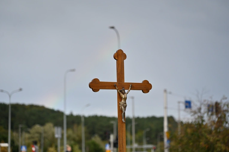 Modlitwa przy gdańskiej ulicy