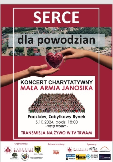 Koncert charytatywny "Serce dla powodzian" w Paczkowie