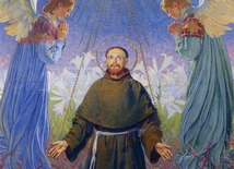 Tadeusz Popiel Stygmatyzacja św. Franciszka olej na płótnie, ok. 1910 klasztor franciszkanów, Kraków