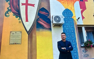 Artysta przed swoim dziełem. 