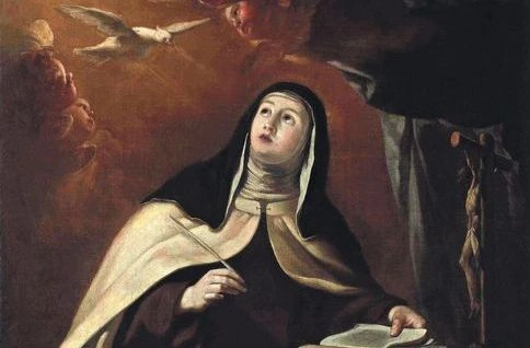 „Św. Teresa od Jezusa pisząca” na płótnie z XVIII wieku