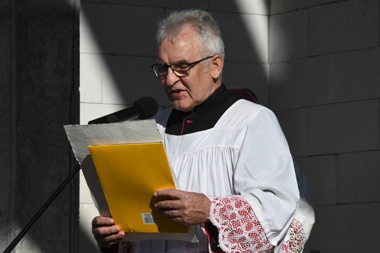 Wmurowanie kamienia węgielnego w sanktuarium bł. S. Wyszyńskiego