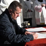 Wmurowanie kamienia węgielnego w sanktuarium bł. S. Wyszyńskiego