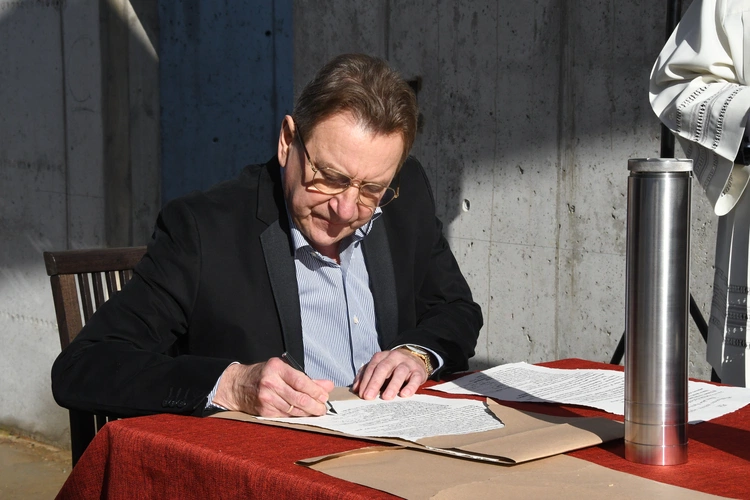 Wmurowanie kamienia węgielnego w sanktuarium bł. S. Wyszyńskiego