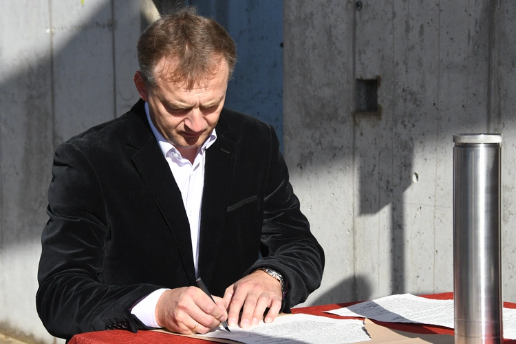 Wmurowanie kamienia węgielnego w sanktuarium bł. S. Wyszyńskiego