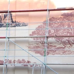 Mural z Chrystusem Zmartwychwstałym