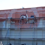 Mural z Chrystusem Zmartwychwstałym