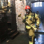 Ćwiczenia straży pożarnej w kościele Bożego Ciała