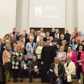 Zgłębiający teksty Pisma Świętego w radomskim seminarium.