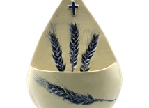 Kropielnica ceramiczna - kłos granatowy