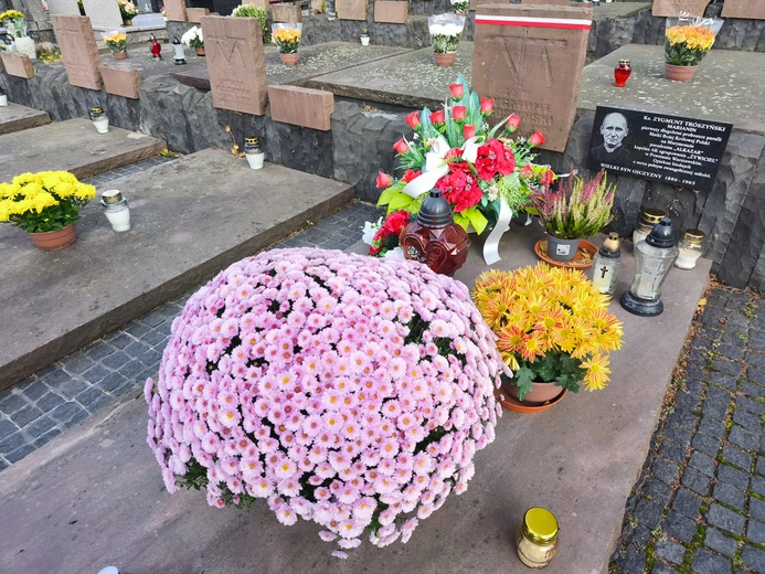 Procesja żałobna po Cmentarzu Wawrzyszewskim