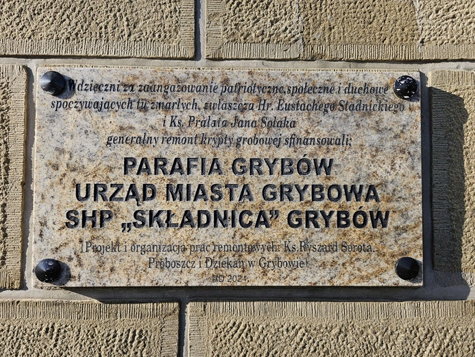 Poświęcenie krypty i figur świętych