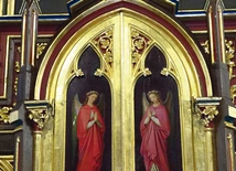 Neogotyckie malowidła (1871 r.) w kościele św. Mikołaja w Reptach Śląskich.