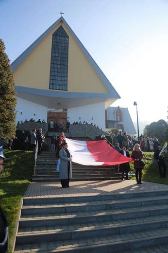 Poświęcenie obelisku i tablicy w Gródku nad Dunajcem