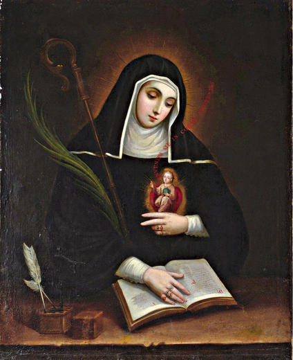 „Św. Gertruda” na płótnie Miguela Cabrery