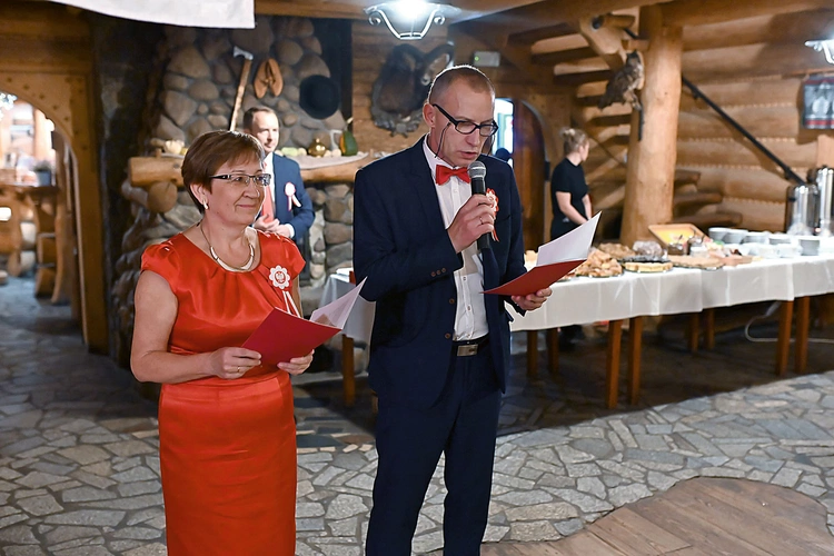 Mirosława i Roman Jadachowie z Pszenna w czasie zeszłorocznego świętowania.