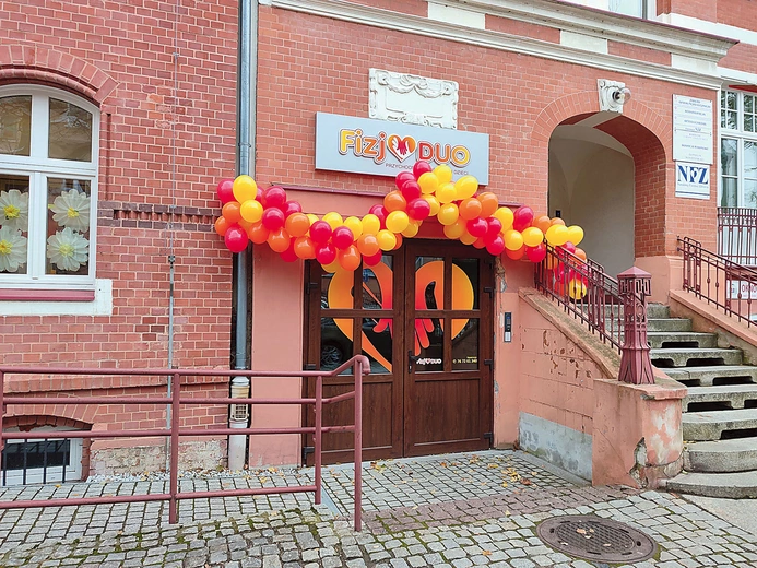 	Świąteczny wystrój poradni w dniu pierwszych urodzin. 