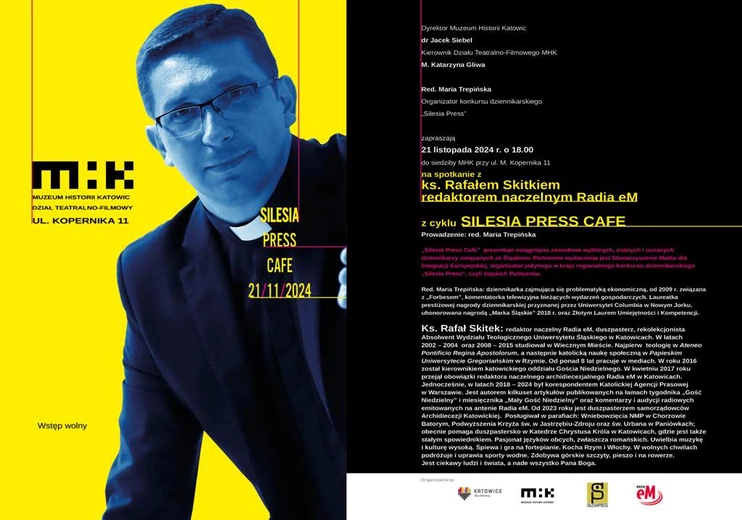 Katowice. "Silesia Press Cafe" w czwartek z red. naczelnym Radia eM