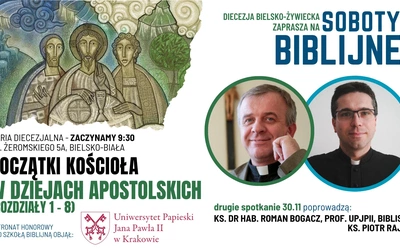 Zaproszenie na Soboty Biblijne organizowane przez Szkołę Biblijną Diecezji Bielsko-Żywieckiej 