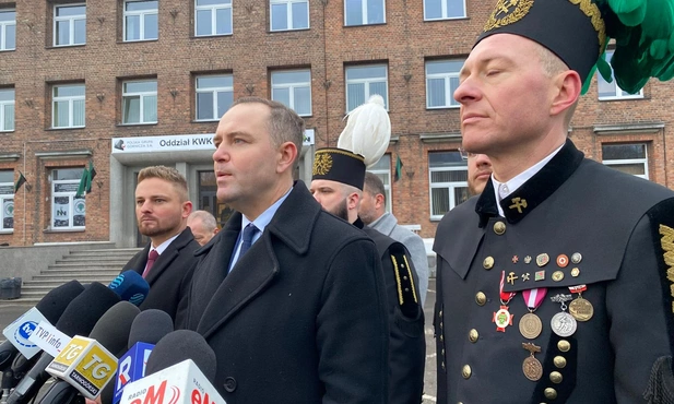Karol Nawrocki w Mysłowicach: dać górnikom poczucie stabilizacji