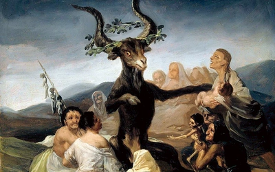 Sabat czarownic. Słynny hiszpański malarz Francisco Goya namalował ten obraz pod koniec XVIII wieku.