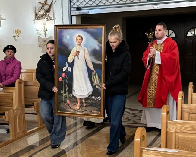 Bł. Karolina w parafii w Lipie