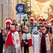 Młodzi „misjonarze” z parafii w Poroninie w sanktuarium Jana Pawła II w styczniu 2023 roku.