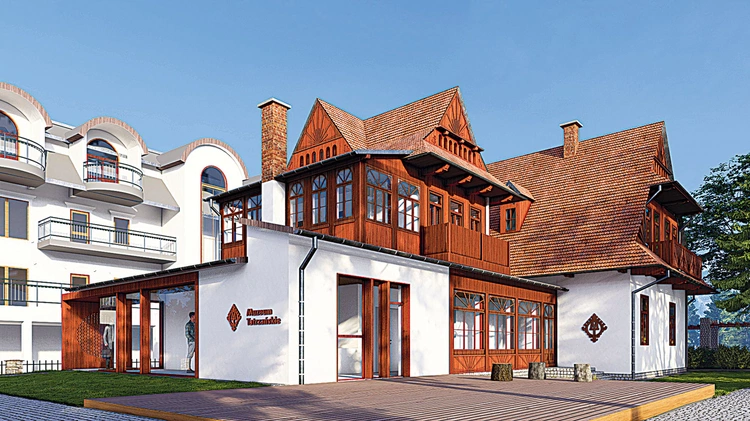 Muzeum Taternictwa powstanie przy pl. Niepodległości, nieopodal Krupówek. Tak wygląda jego wizualizacja.