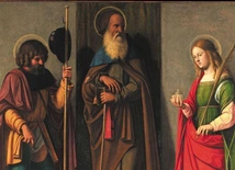Święci Roch, Antoni Opat i Łucja w obrazie z XVI wieku