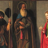 Święci Roch, Antoni Opat i Łucja w obrazie z XVI wieku