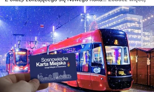 Sosnowiec. Profil na Facebooku chce wyłudzać dane za rzekomą kartę na darmowy transport