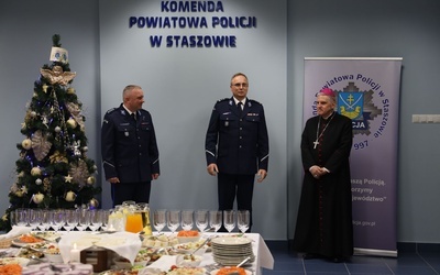 Spotkanie opłatkowe policji w Staszowie