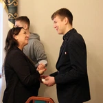 Spotkanie wigilijne młodzieży licealnej na plebanii w Ziębicach