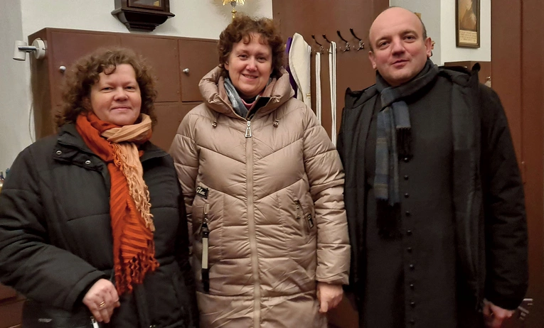 	Inicjatorzy rekolekcji. Od lewej: Agnieszka Wróbel-Moś, Barbara Mendroch i ks. Tomasz Sroka.