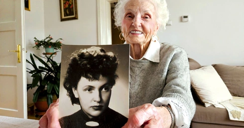 Stefania Kokoszka dziś i na zdjęciu za młodu.