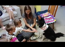 Zajęcia z dogoterapii dla podopiecznych Caritas