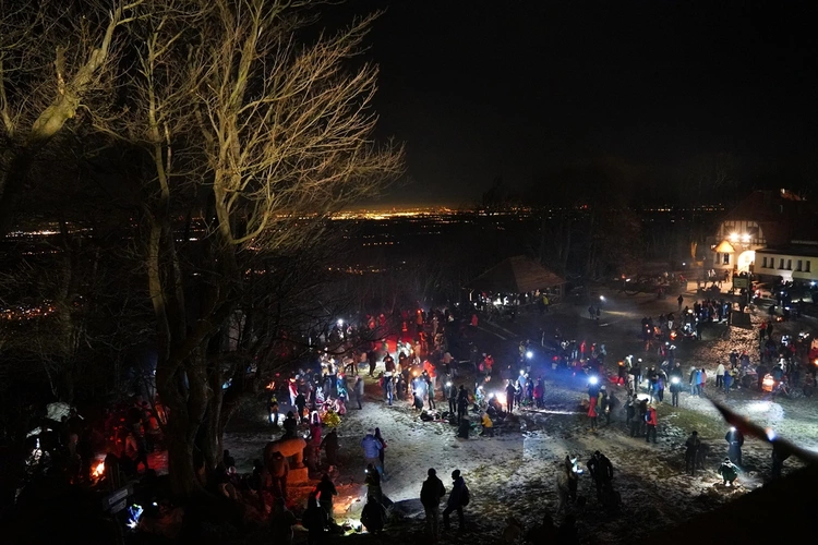 Powitanie Nowego Roku na Ślęży