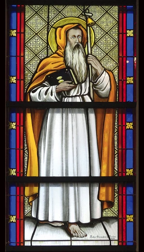 Witraże w kościołach:  św. Mikołaja w Reptach Śląskich  (557 x 95 cm, 1870 r.)… 