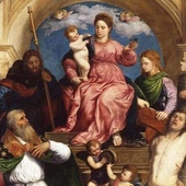 „Madonna z Dzieciątkiem i świętymi” na obrazie z XVI wieku