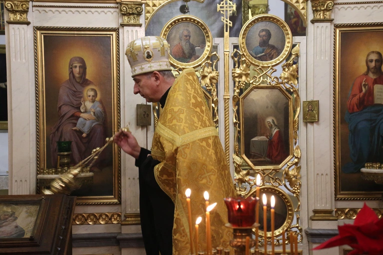 Płock. Wieczernia w cerkwi