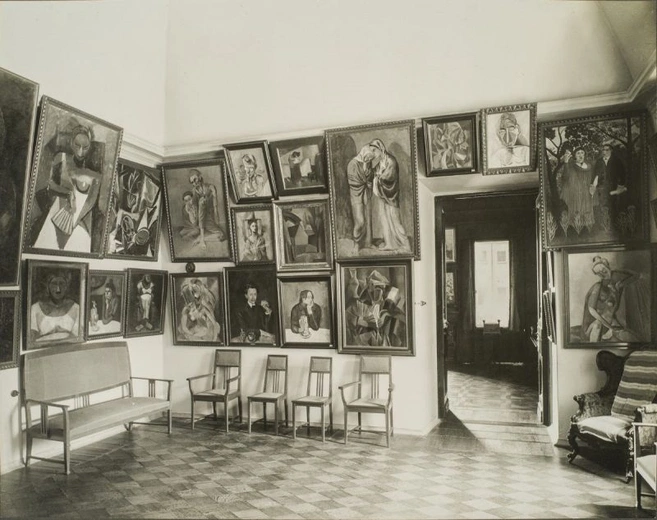 Sala Picassa w posiadłości Siergieja Szczukina/ 1914. fot. Parver Orlov, Muzeum Sztuk Pięknych im. Puszkina w Moskwie