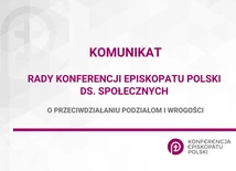 Komunikat Rady Konferencji Episkopatu Polski ds. Społecznych o przeciwdziałaniu podziałom i wrogości