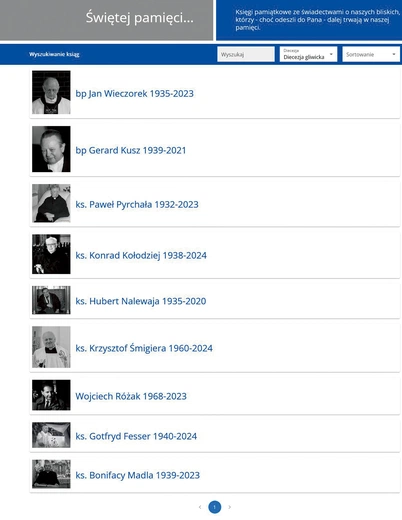 	Strona poświęcona jest upamiętnieniu wartościowego życia katolików.