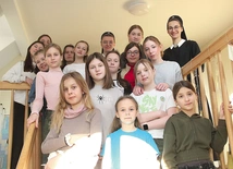 Uczestniczki w domu parafialnym.
